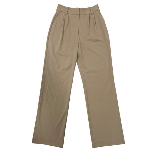 Favorite Daughter The Favorite Pant Beige Pleated Wide Leg trouser High Rise 8 - Picture 7 of 15